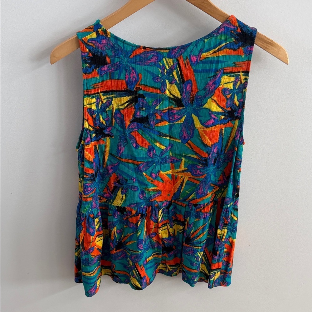 TU Colourful Abstract Print Tank Top – Size 14 – 100% Viscose - Picture 4 of 8